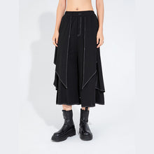 Load image into Gallery viewer, Women's High-waisted Loose Casual Faux Two-piece Pants