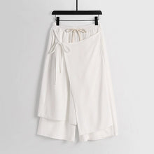 Load image into Gallery viewer, Linen Vintage Tie Wide Leg Straight Pants