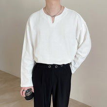 Load image into Gallery viewer, V-neck Loose Shoulder Sleeve Sweatshirt