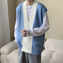 Load image into Gallery viewer, Preppy Style Sleeveless V-neck Sweater Vest