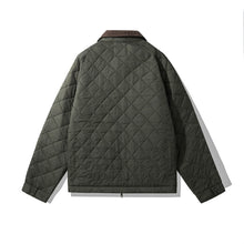 Load image into Gallery viewer, Corduroy Collar Diamond Pattern Casual Cotton Jacket