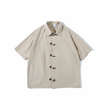 Load image into Gallery viewer, Cotton Japanese Retro Wooden Horn Button Shirt