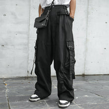 Load image into Gallery viewer, Ribbon Street Loose Wide Leg Straight Trousers