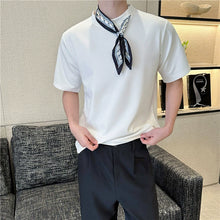 Load image into Gallery viewer, Summer Round Neck Loose Scarf Casual T-shirt
