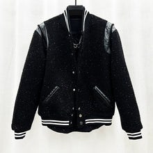 Load image into Gallery viewer, Baseball Collar Gold Dot Warm Jacket