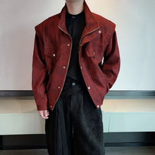 Load image into Gallery viewer, Stand Collar Fake Two Piece Tie Dye Jacket