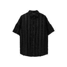 Load image into Gallery viewer, Vertical Striped Vintage Fringe Patchwork Shirt
