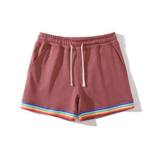 Load image into Gallery viewer, Cotton Rainbow Print Sweat Home Shorts