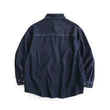 Load image into Gallery viewer, Washed Patchwork Multi-pocket Denim Shirt