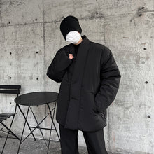 Load image into Gallery viewer, Dark Thickened Cross Placket Cotton Jacket