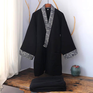 Retro Loose Color Block Home Pajamas Set Zen Clothes