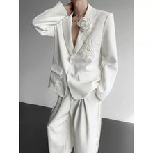Load image into Gallery viewer, Embroidered 3D Floral Casual Blazer