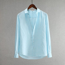 Load image into Gallery viewer, Lapel Linen Loose Thin Casual Shirt