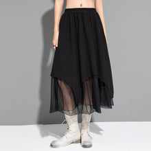 Load image into Gallery viewer, Irregular Hem Panel Mesh Skirt
