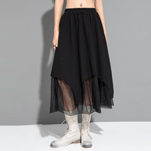 Load image into Gallery viewer, Irregular Hem Panel Mesh Skirt