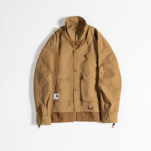 Load image into Gallery viewer, Stand Collar Fake Two Piece Loose Jacket