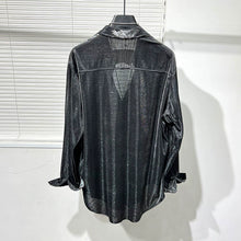 Load image into Gallery viewer, Silver Sequined Shirt