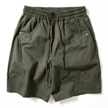 Load image into Gallery viewer, Retro Elastic Waist Loose Straight Leg Shorts