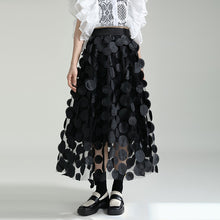 Load image into Gallery viewer, Retro Three-dimensional Polka-dot High-waist A-line Skirt
