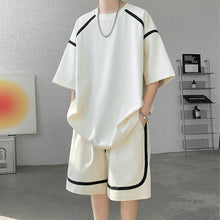 Load image into Gallery viewer, Casual Textured T-shirt Shorts Set
