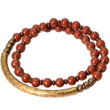 Load image into Gallery viewer, Red Jasper Beads Multi-layer Retro Ethnic Bracelet