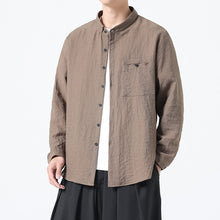 Load image into Gallery viewer, Double-layer Collar Loose Casual Shirt