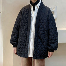 Load image into Gallery viewer, Black Diamond Check Buttonless Cardigan