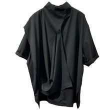 Load image into Gallery viewer, Irregular Stand-up Collar Vintage T-shirt