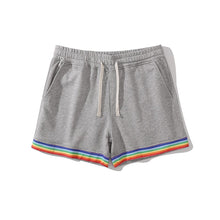 Load image into Gallery viewer, Cotton Rainbow Print Sweat Home Shorts