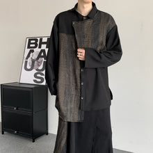 Load image into Gallery viewer, Long-sleeved Loose Irregular Patchwork Shirt