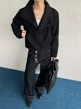 Load image into Gallery viewer, Textured Deconstructed Twill Lapel Jacket