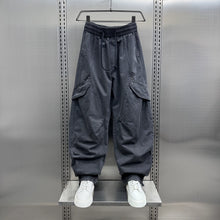 Load image into Gallery viewer, Retro Pleated Multi-Pocket Loose Straight Wide-Leg Pants