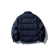 Load image into Gallery viewer, Plaid Patchwork Faux Two-piece Down Shirt Jacket