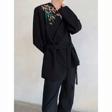 Load image into Gallery viewer, Heavy Embroidery Print Shoulder Pad Suit Jacket
