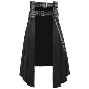 Dark Rock Gothic Pleat Skirt