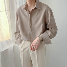 Load image into Gallery viewer, Loose Long-sleeved Casual Striped Shirt