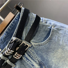 Load image into Gallery viewer, Double Belt High Waist A-line Shorts