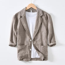 Load image into Gallery viewer, Solid Color Loose Three-quarter Sleeve Jacket