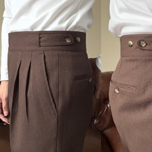 Load image into Gallery viewer, Italian High Waist Button Casual Pants
