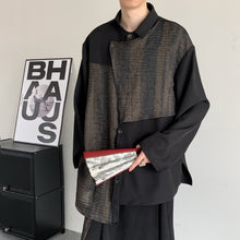 Load image into Gallery viewer, Long-sleeved Loose Irregular Patchwork Shirt