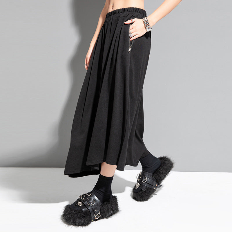 Irregular Elastic A-line Skirt