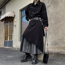 Load image into Gallery viewer, Irregular Patchwork Striped Wide-leg Pants