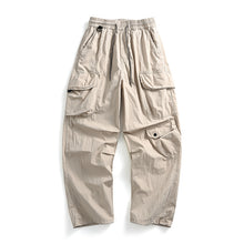 Load image into Gallery viewer, Japanese Loose Multi-pocket Straight-leg Cuffed Cargo Pants