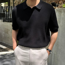 Load image into Gallery viewer, Knitted Lapel Polo Shirt