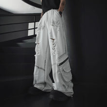 Load image into Gallery viewer, Retro Distressed Punk Washed Wide-leg Jeans