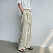 Load image into Gallery viewer, Linen Casual Wide-Leg Pants Loose Drape