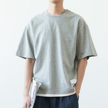 Load image into Gallery viewer, Japanese Loose Drop Shoulder Fake Two Piece T-shirt
