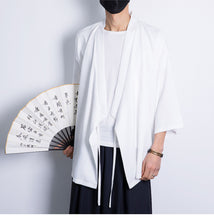 Load image into Gallery viewer, Three-quarter Sleeve Loose Tie Cardigan