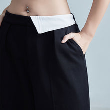 Load image into Gallery viewer, Elastic Waist Slit Wide Leg Casual Pants