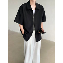Load image into Gallery viewer, Casual Short-sleeved Shirt with Double Zipper